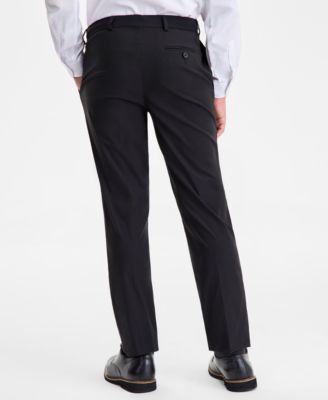 Boys 8-20 Black Plain Classic Pants