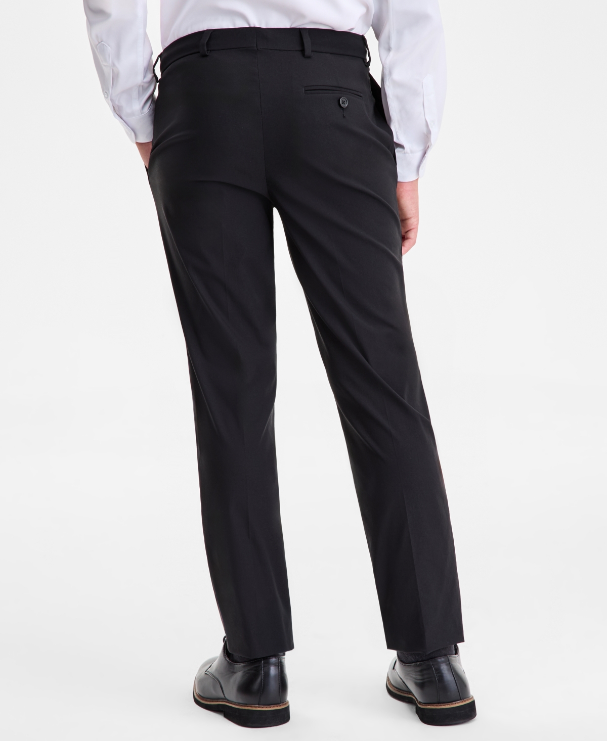 B By Brooks Brothers Boys 8-20 Black Plain Classic Pants