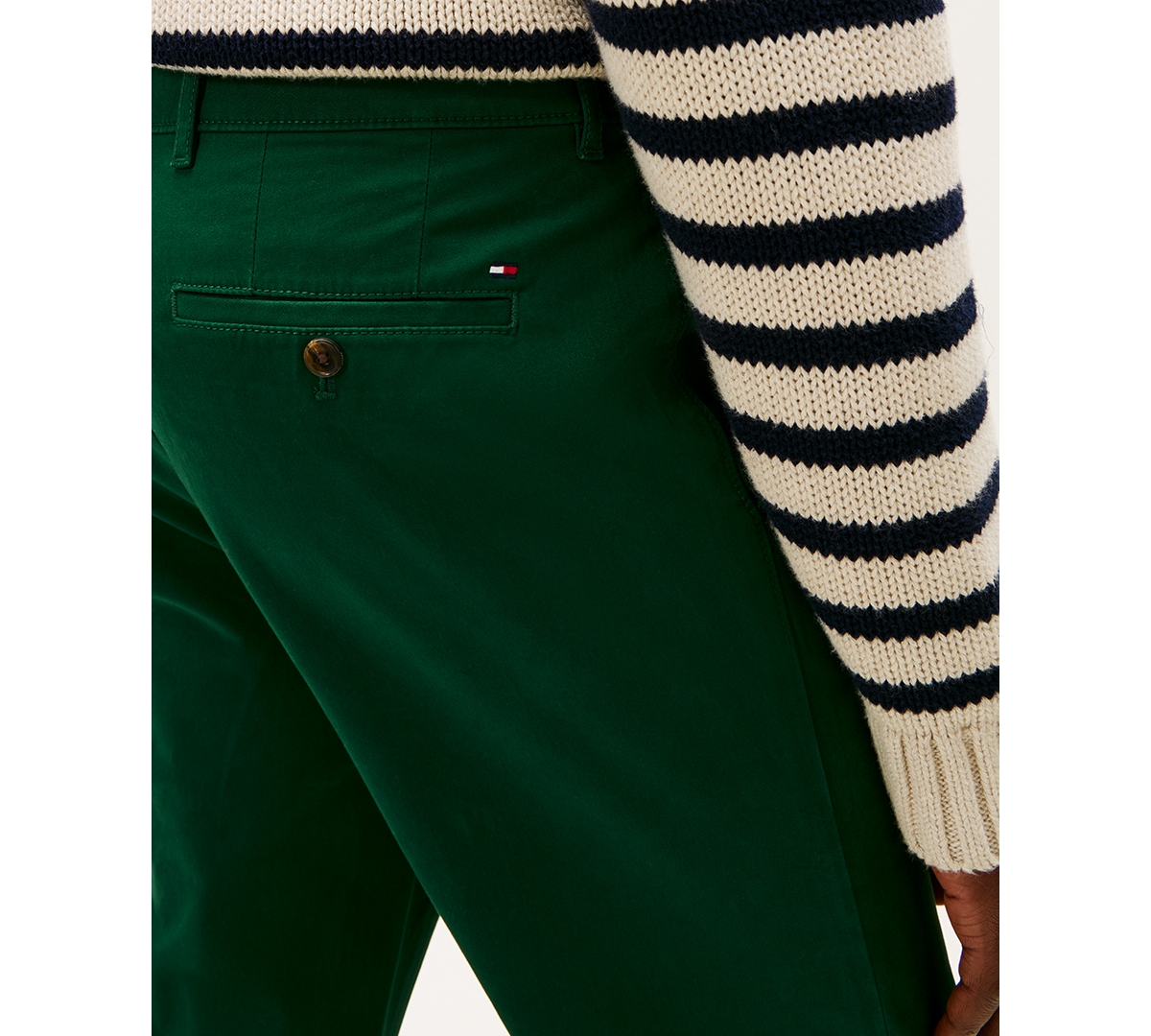 Tommy Hilfiger Men's Th Flex Stretch Regular-fit Chino Pant In Green