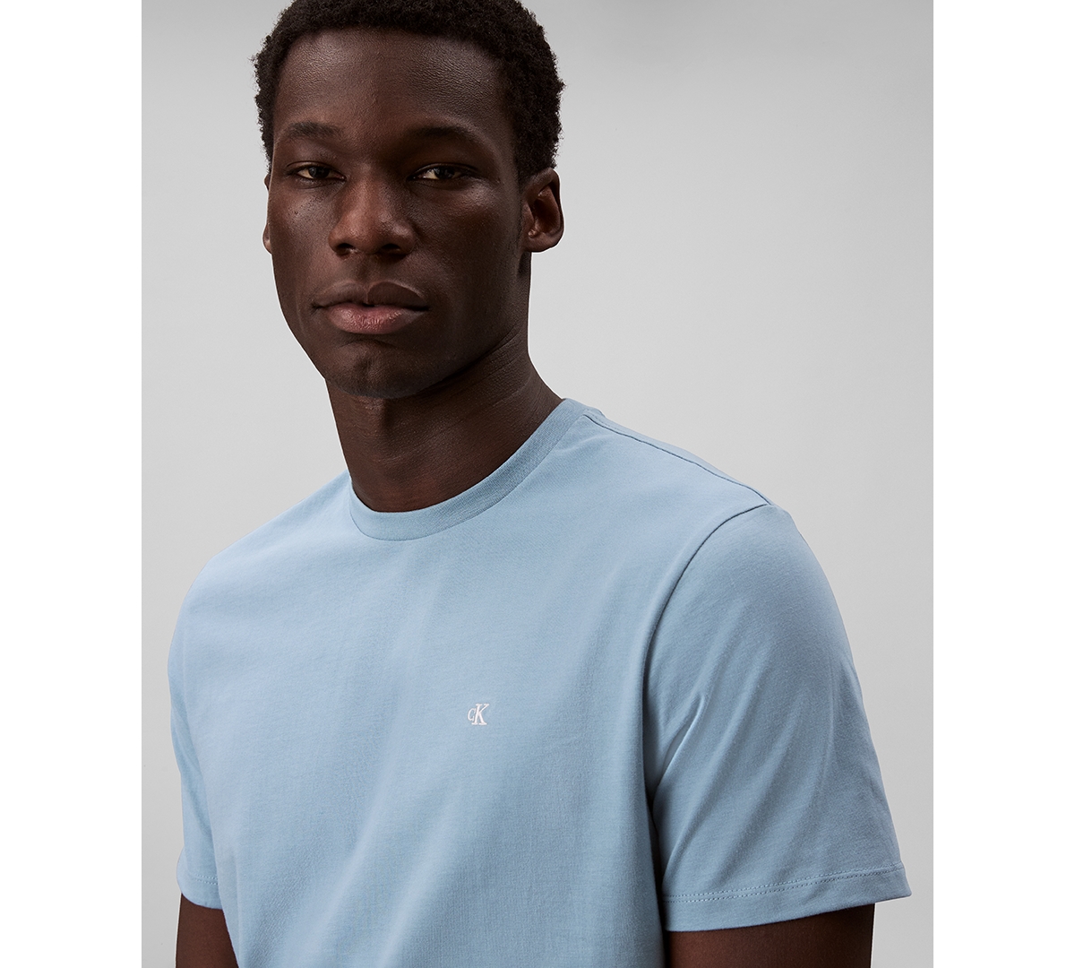 Calvin Klein Men's Solid Crewneck T-shirt In Blue