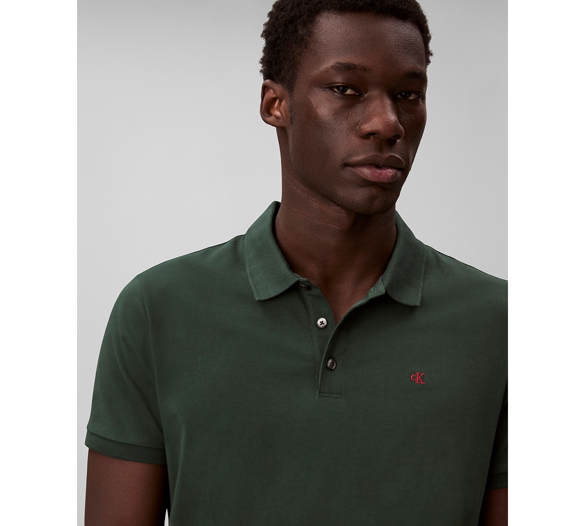 Calvin Klein Men's Short Sleeve Solid Polo Shirt In Brown