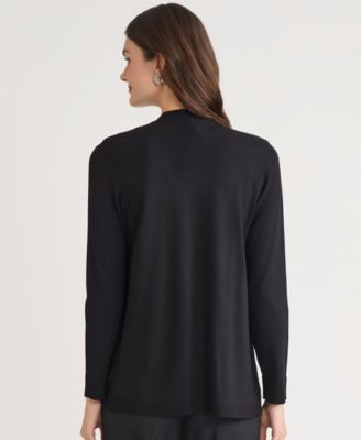 Women's Stud-Embellished Kissing-Front Long-Sleeve Cardigan