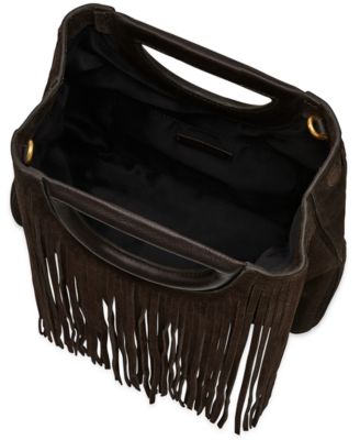 Fringe Medium Handheld Suede Crossbody Bag