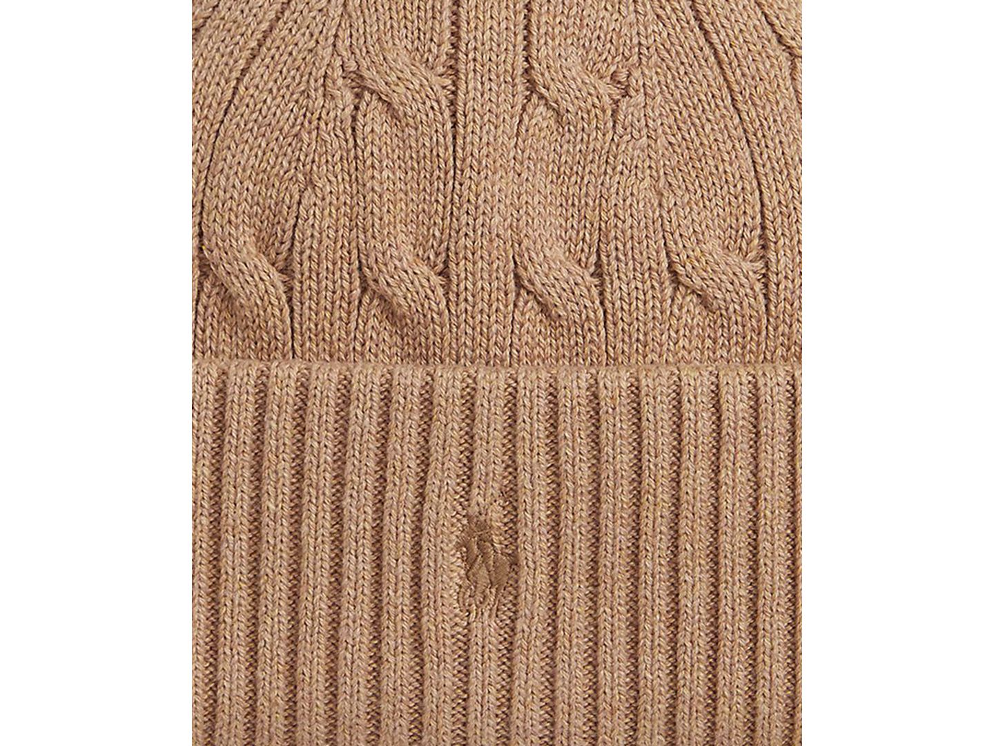 Шапка Polo Ralph Lauren Cable-Knit Hat для мальчиков, цвет: Верблюжий меланжевый — фото 3
