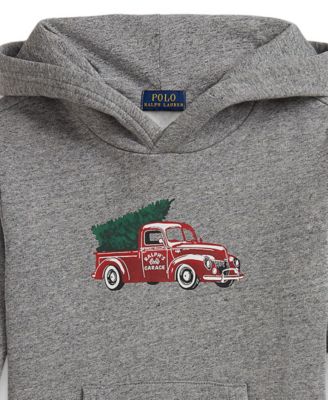 Boys' 2-7 Truck Printed Long Sleeve Hoodie