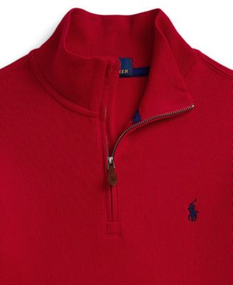 Boys' 8-20 Estate-Rib Quarter-Zip Pullover