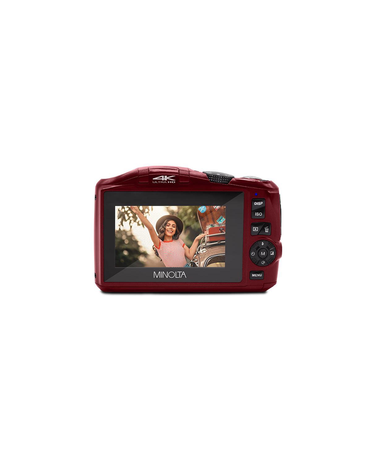 Minolta Minolta MND55 64 Mp Af 4K Ultra Hd Digital Camera with WiFi, Red