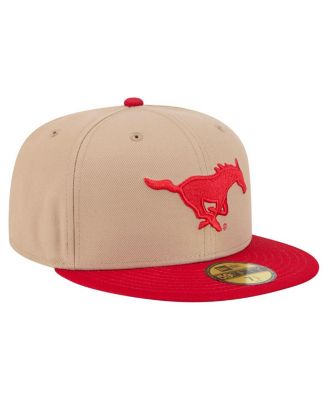 Men's Khaki SMU Mustangs Two-Tone 59FIFTY Fitted Hat