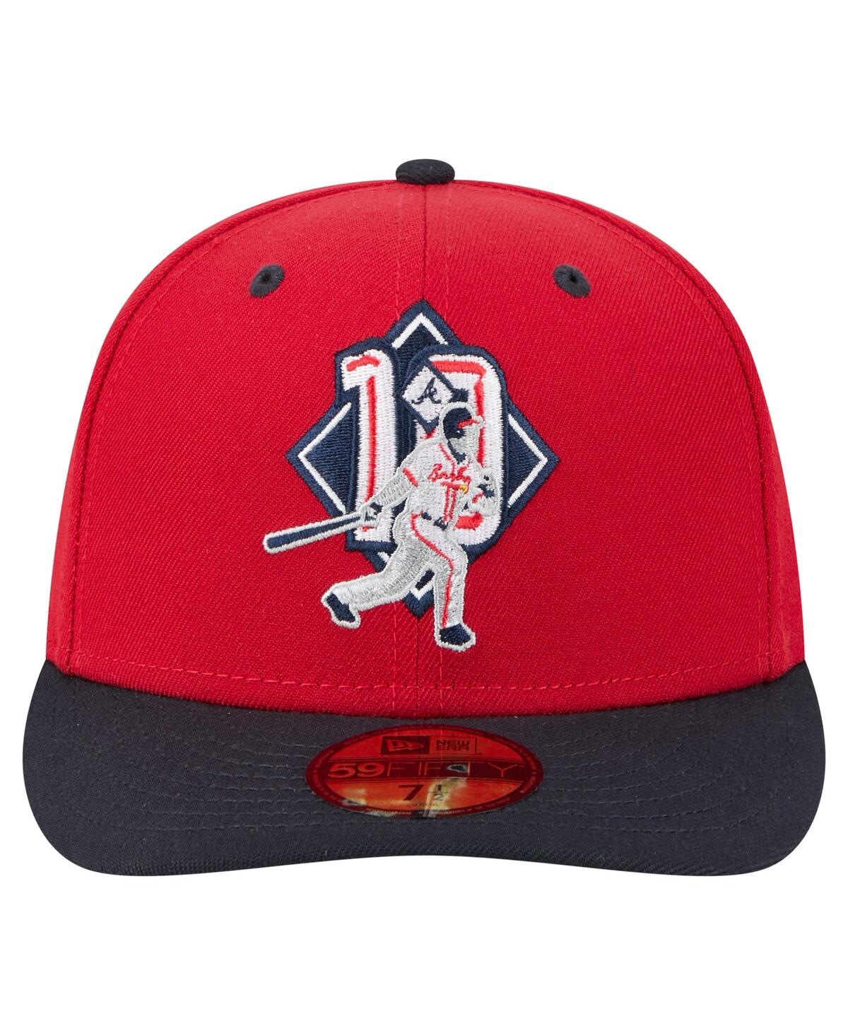 New Era Men's Chipper Jones Red Atlanta Braves 59fifty Fitted Hat In Red