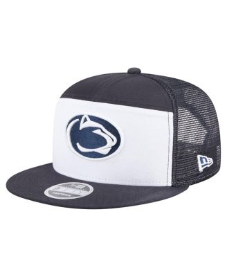 New Era - Men's Navy/White Penn State Nittany Lions Outdoor Wide Panel 9FIFTY Snapback Trucker Hat