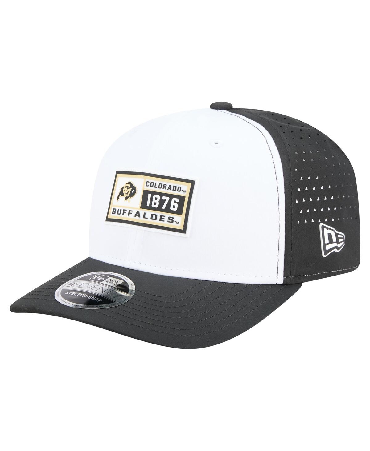 New Era Men's White/black Colorado Buffaloes Perforated Patched 9seventy Adjustable Hat In White