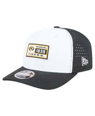 New Era - Men's White/Black Missouri Tigers Perforated Patched 9SEVENTY Adjustable Hat