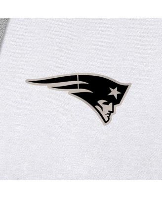 Men's White New England Patriots Brushed Carbon Victory Pullover Hoodie