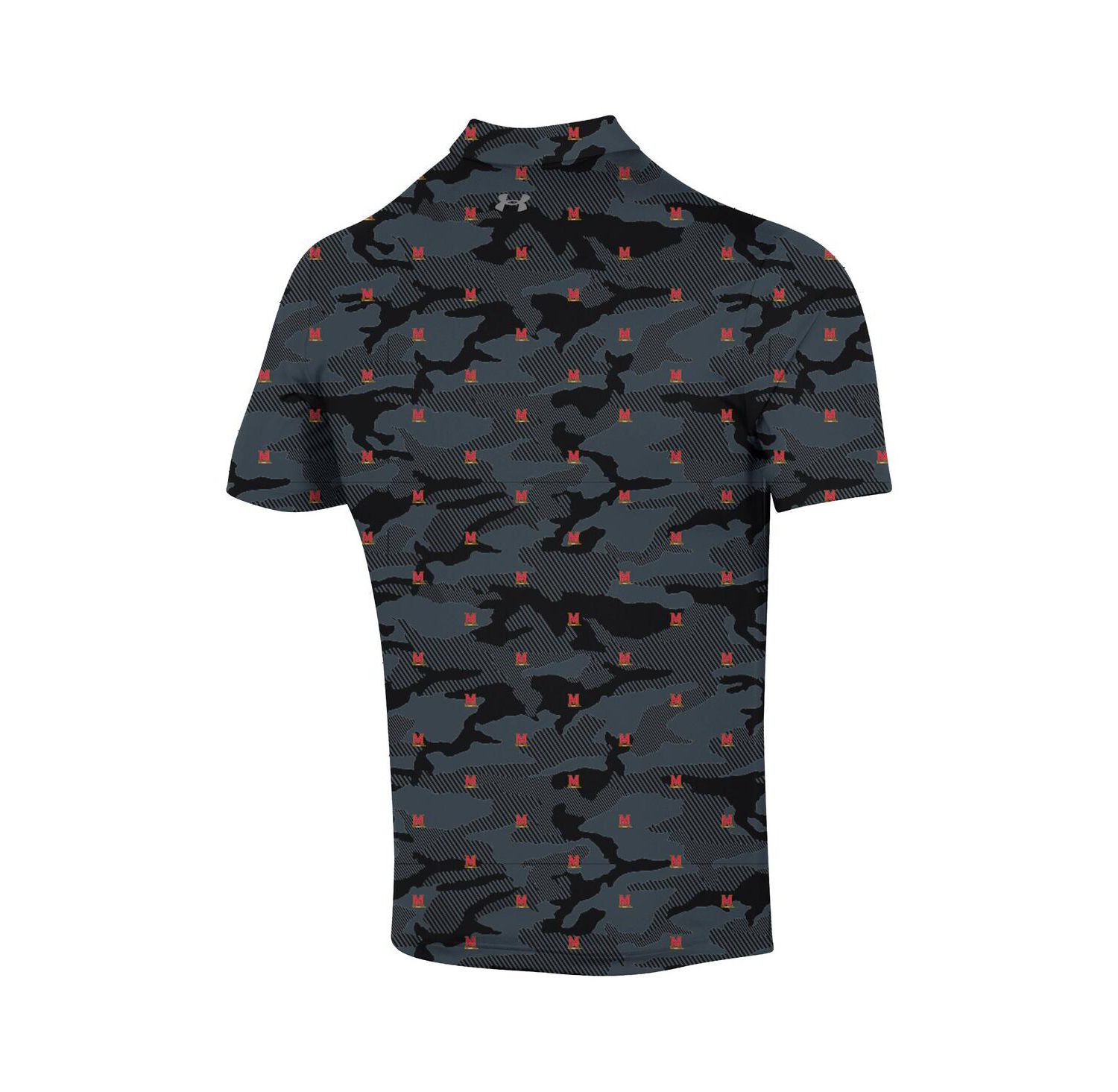 Men's Black Maryland Terrapins Gameday ArmourFuse Polo Shirt