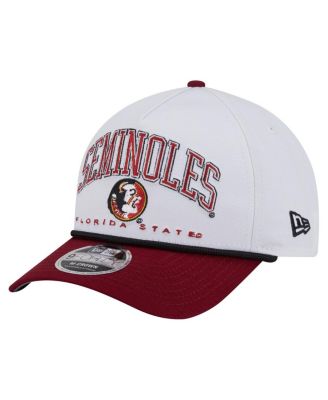 New Era - Men's White/Garnet Florida State Seminoles Arch Two-Tone Rope 9FORTY A-Frame M-Crown Adjustable Hat