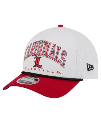 New Era - Men's White/Red Louisville Cardinals Arch Two-Tone Rope 9FORTY A-Frame M-Crown Adjustable Hat