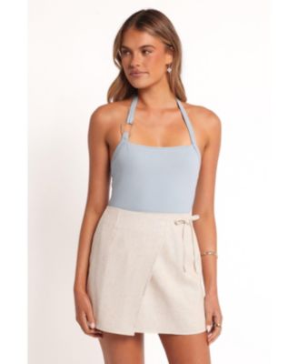 Women's Siena Wrap Mini Skirt - Oatmeal
