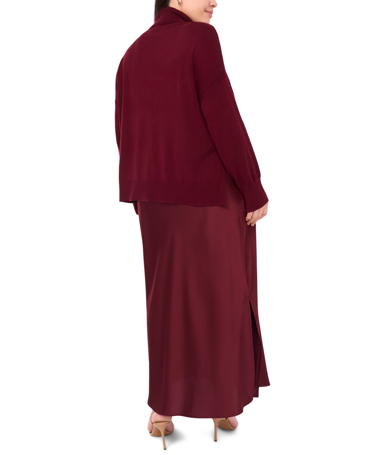 Msk Women's Sleeveless Maxi Dress with Sweater