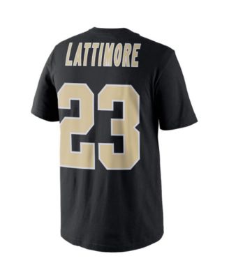 Men's Marshon Lattimore Black New Orleans Saints Player Pride Name Number T-Shirt