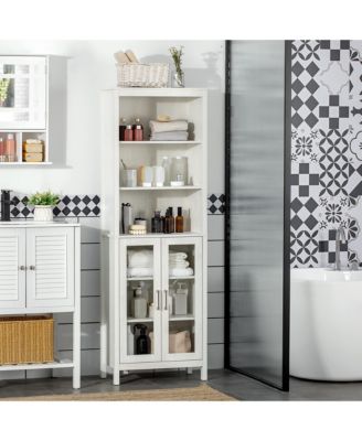 Wall-Mounted Bathroom Cabinet with Waterproof Coating and Storage Shelves