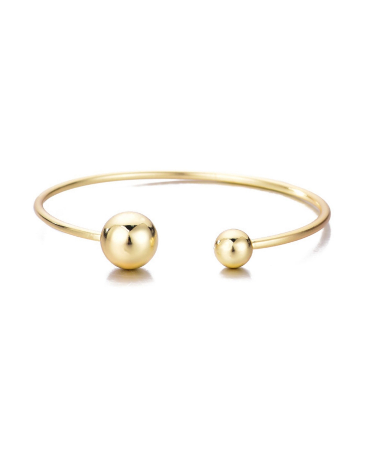 Adornia Plated Spheres Cuff Bracelet In Gold