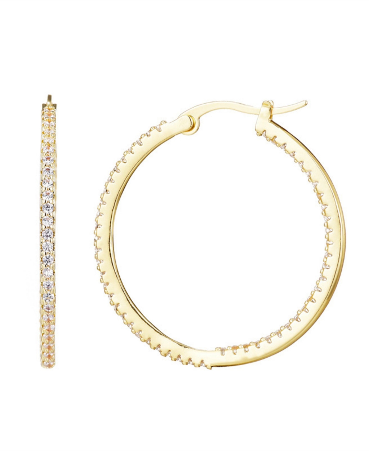 Adornia Gold Cz Infinity Hoop Earrings In Gold