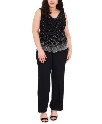 Plus Size Embellished Blouse