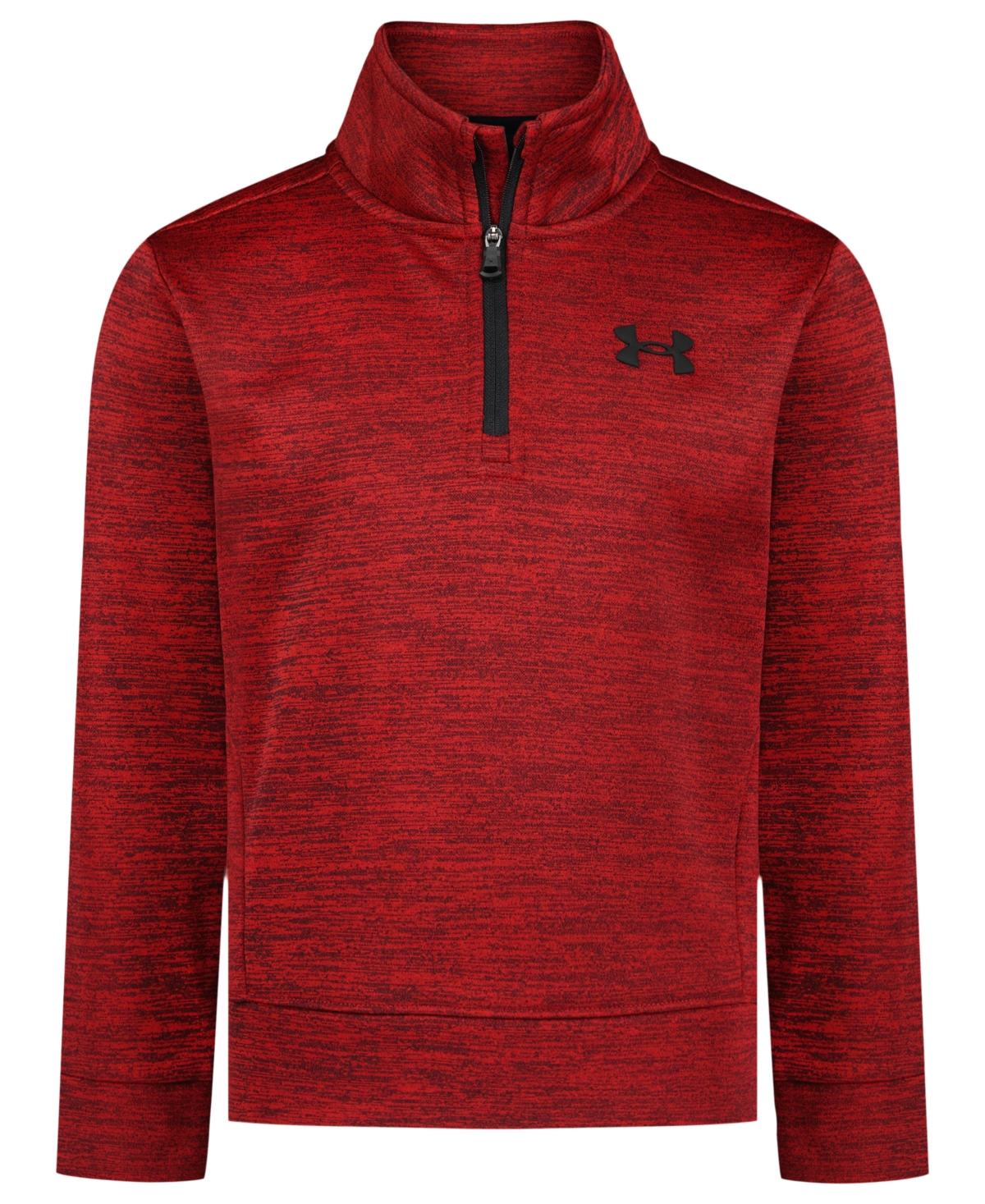 Under Armour Kids' Boys 2t-7 Quarter-zip Long Sleeve Sweatshirt In Red