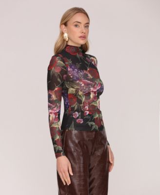 Women's Mock Neck Long Sleeve Top