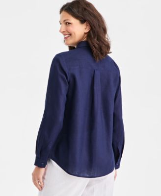 Women's 100% Linen Shirt, Created for Macy's