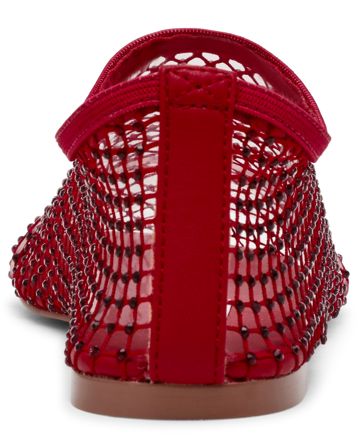 Steve Madden Women's Mino Mesh Rhinestone Flats In Red