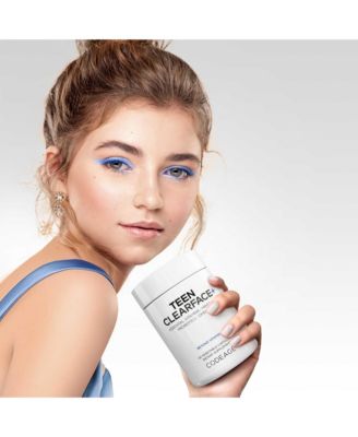 Teen Clearface Adolescent Face, Skin & Pimples, Vitamins A, C, D3, E, Pantothenic Acid, Niacin, Zinc Supplement Teenagers, 60 Capsules