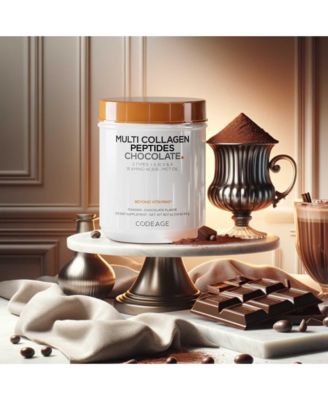 Multi Collagen Chocolate Protein Powder - Hydrolyzed Bovine Collagen Peptides, 5 Collagen Types & MCT Oil - Collagen Creamer, 18.17 oz