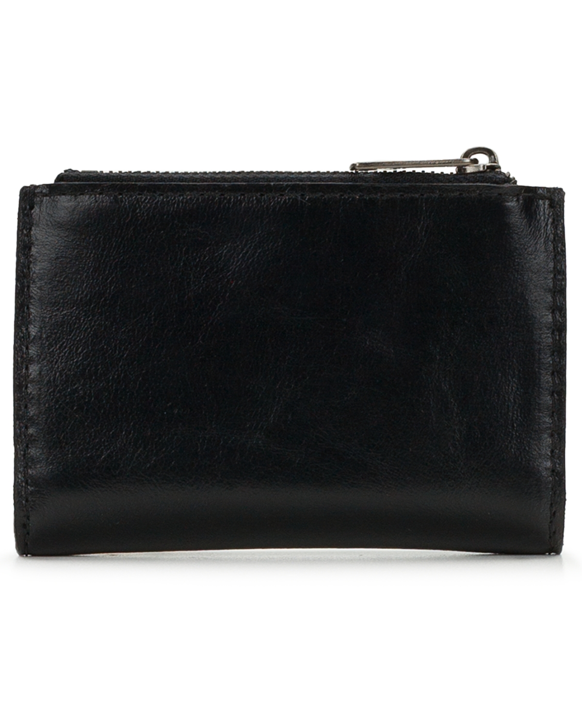 Patricia Nash Busalla Leather Bifold Zipper Wallet In Black