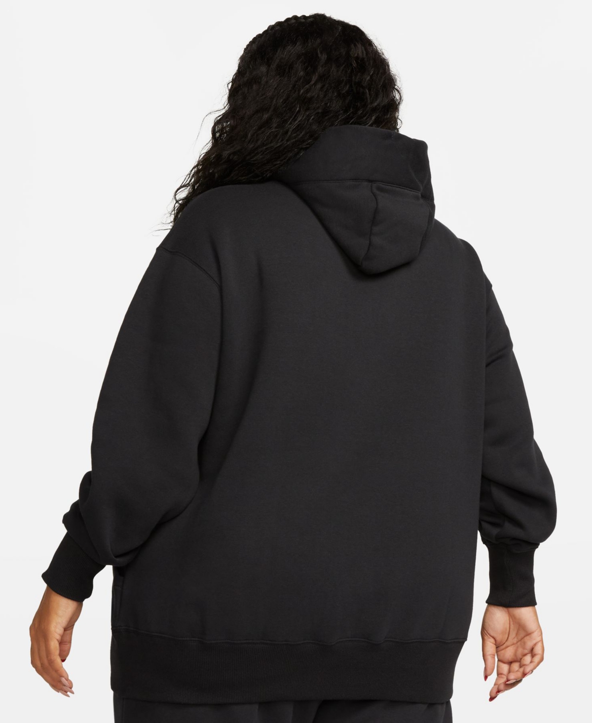 Nike Sportswear Plus Size Phoenix Fleece Oversized Pullover Hoodie In Black