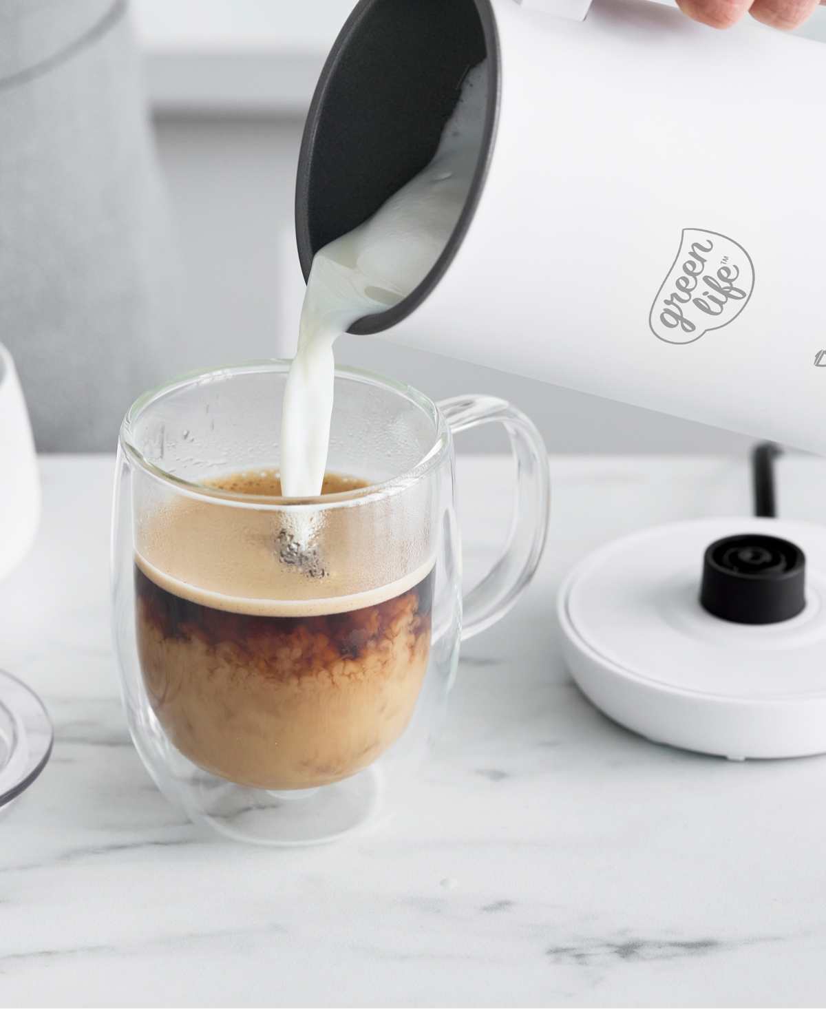 Greenlife 10 Oz. Instant Milk Frother In White