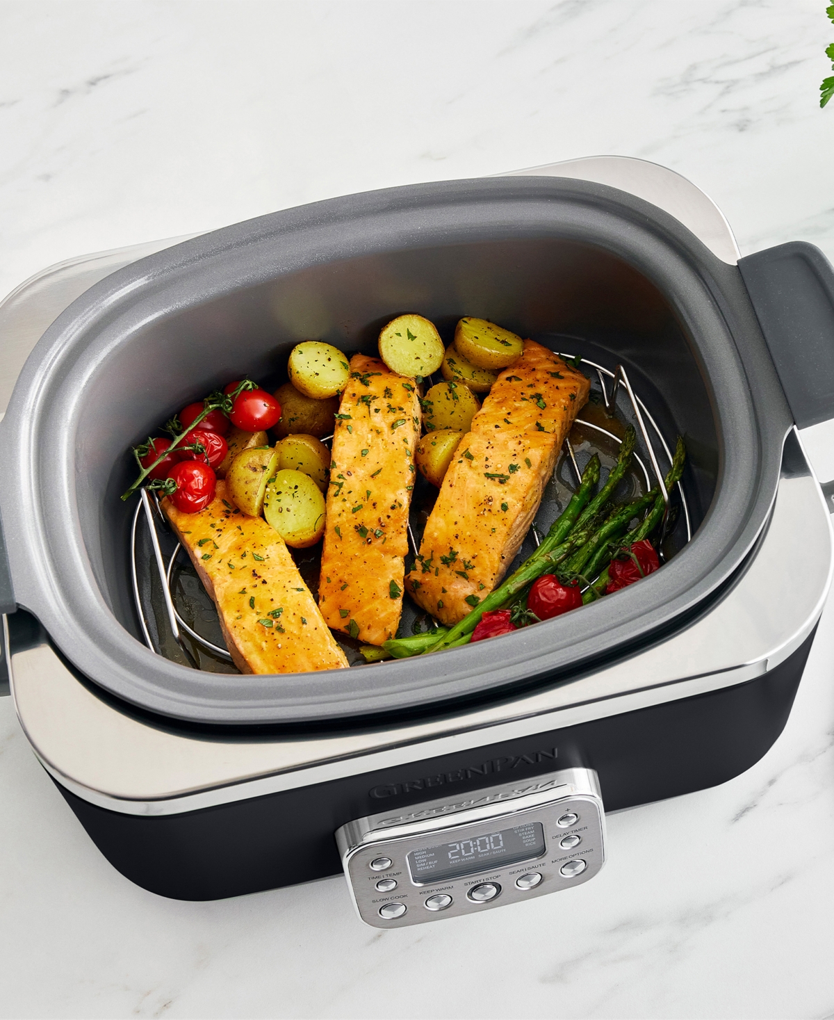 Greenpan Elite 6 Quart Ceramic Nonstick Slow Cooker In Black