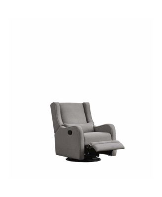 Elsa Fabric Manual Swivel Glider and Recliner in Harbor Gray