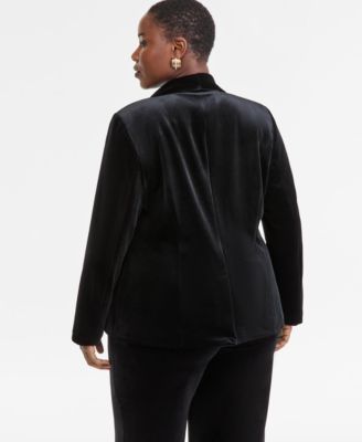 Plus Size Velvet Blazer, Created for Macy's