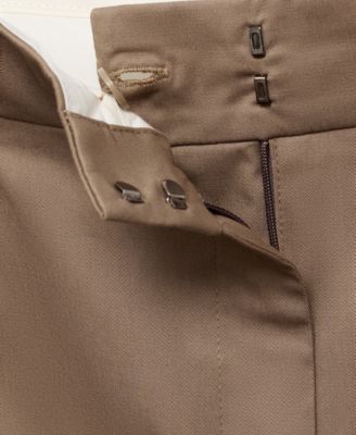 Women's Pleated Straight Cotton Pants