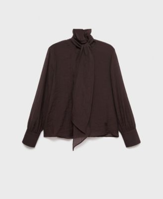 Women's Foulard Detail Textured Blouse