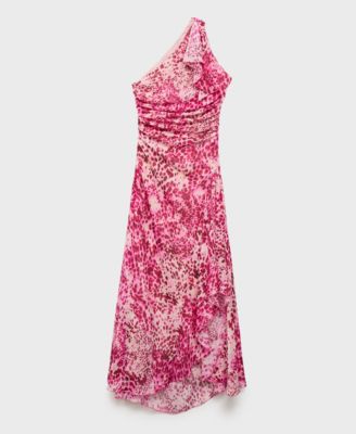 Women's Asymmetrical Animal-Print Dress