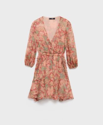 Women's Floral Puff-Sleeve Dress
