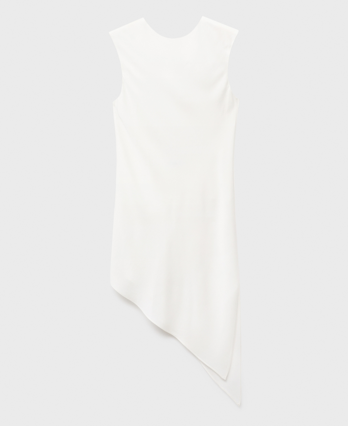 Mango Tie Back Asymmetric Satin Top In Animal Print
