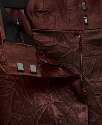 Women's Straight-Leg Crinkled-Effect Pants