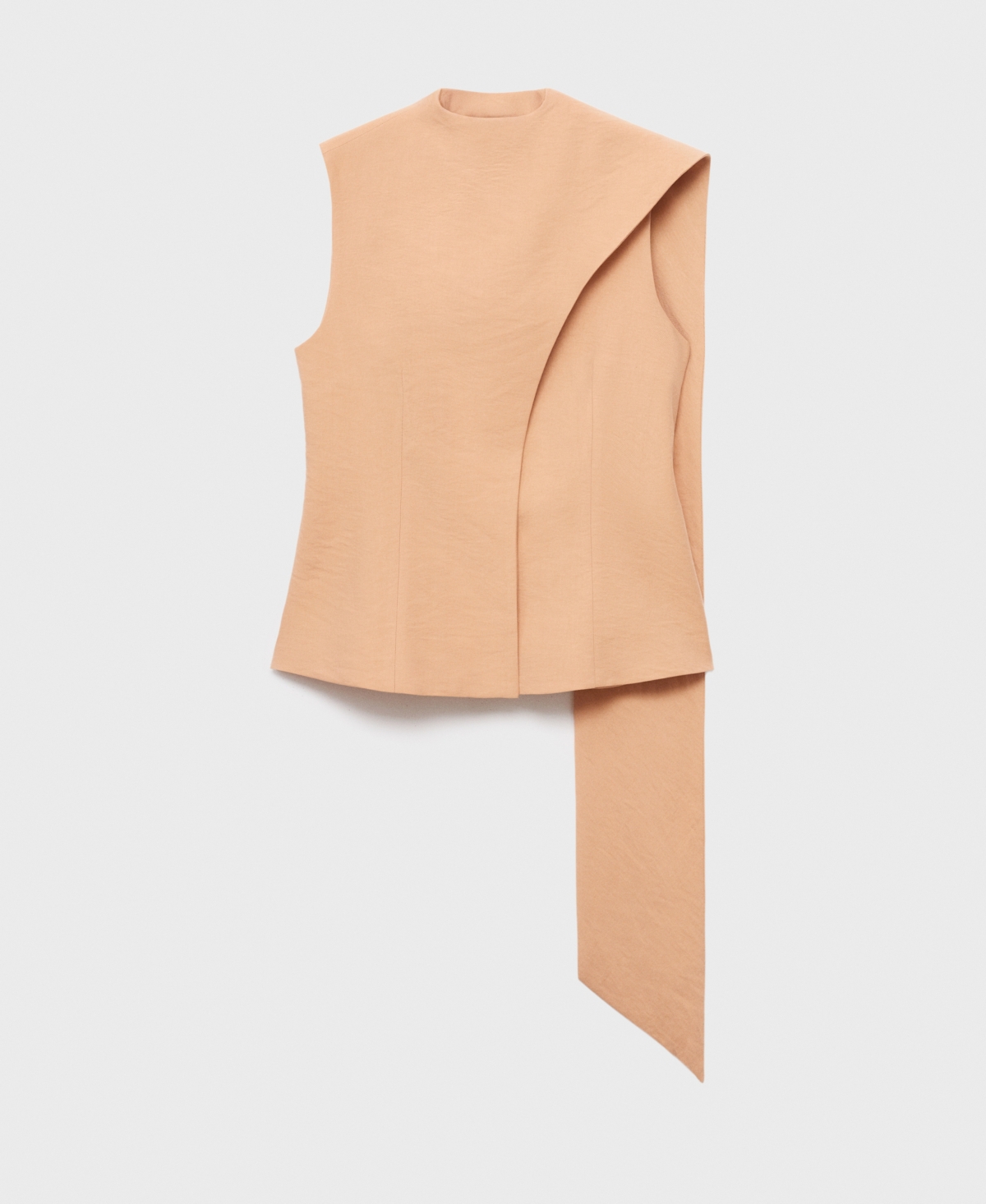 Mango Women's Asymmetrical Foulard Top In Pink