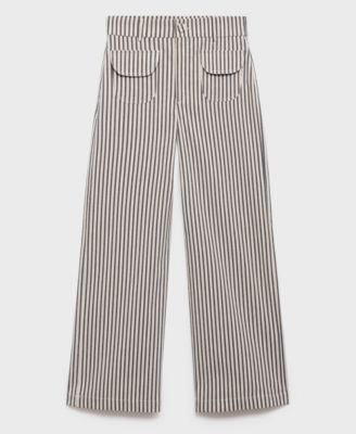 Women's Pockets Striped Pants