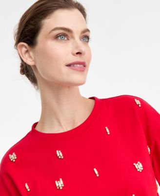 Women's Cotton Embellished Tee