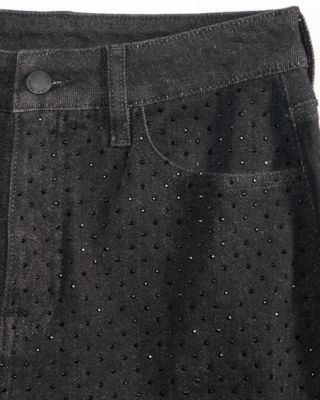 Women's High-Rise Wide-Leg Embellished Jeans, Macy's Exclusive 