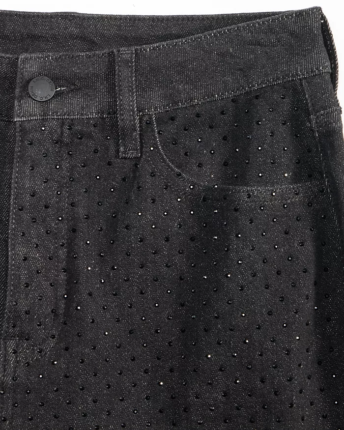 Women's High-Rise Wide-Leg Embellished Jeans - thumbnail 5